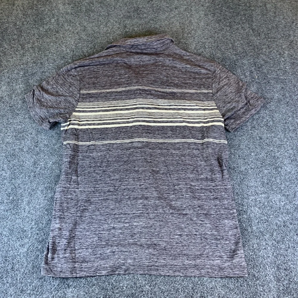 Banana Republic Shirt Mens Large Gray Good Space Dye Linen Blend Button Front